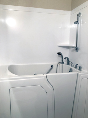Walk-in tub installation